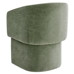 Verity Sage Barrel Back Chenille Dining Armchair - Ornate Home