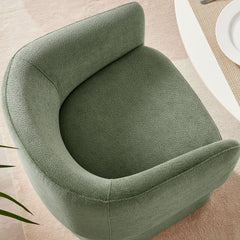 Verity Sage Barrel Back Chenille Dining Armchair - Ornate Home