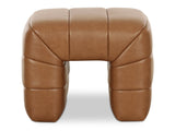 Verity Tan Leather Stool - Ornate Home