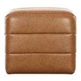 Verity Tan Leather Stool - Ornate Home