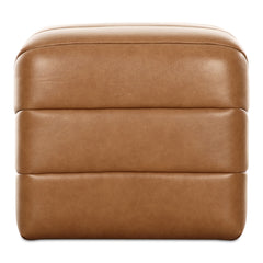 Verity Tan Leather Stool - Ornate Home