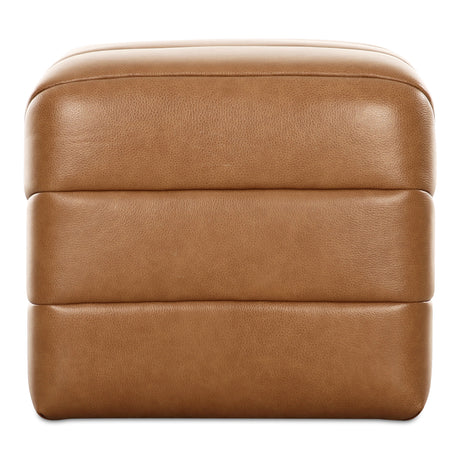 Verity Tan Leather Stool - Ornate Home