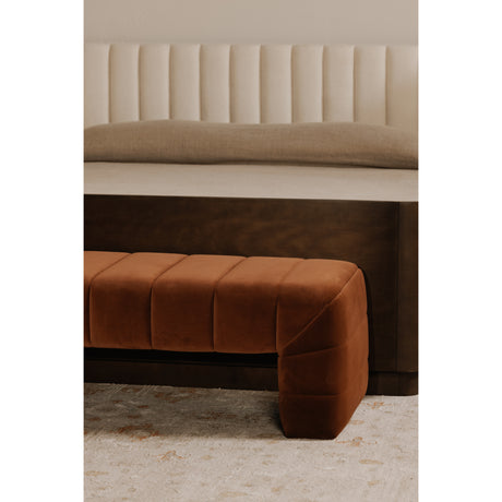 Verity Warm Brown Bench - Ornate Home