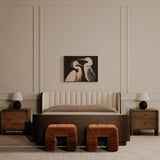 Verity Warm Brown Stool - Ornate Home
