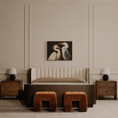 Verity Warm Brown Stool - Ornate Home