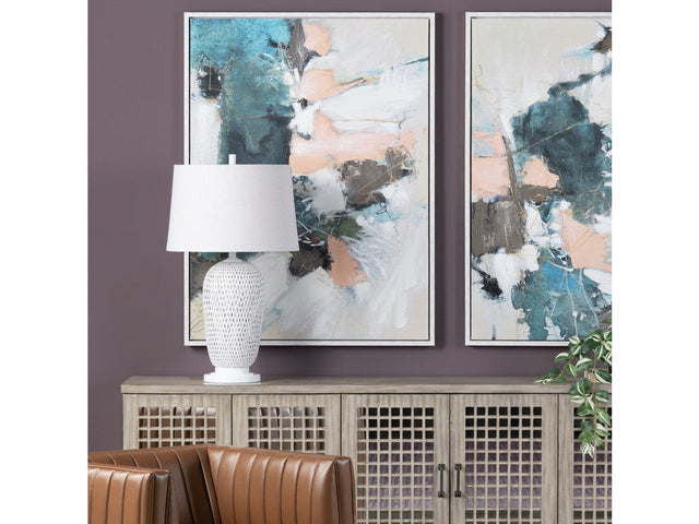 Verity White Table Lamp (Set of 2) - Ornate Home