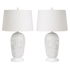 Verity White Table Lamp (Set of 2) - Ornate Home