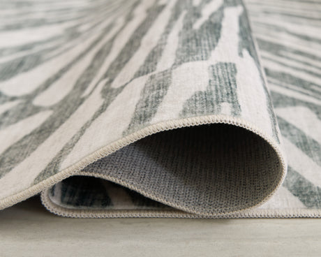 Verland Gray/White Washable Large Rug - Ornate Home