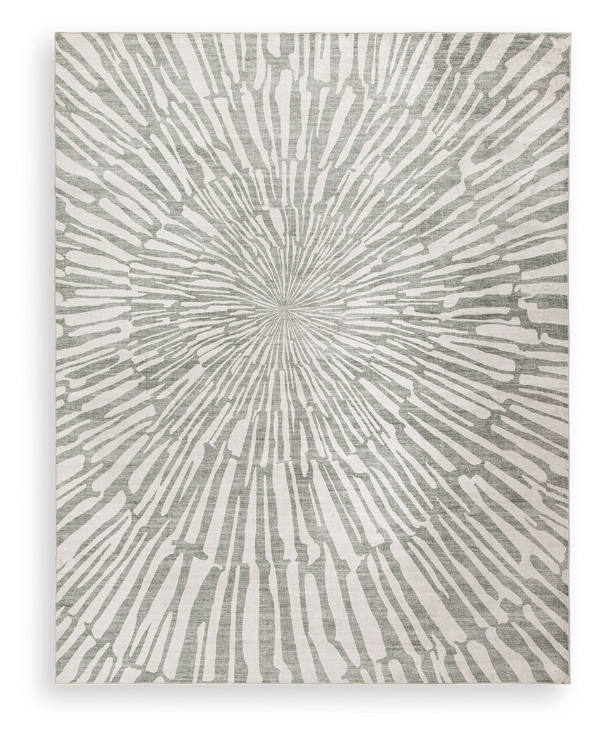 Verland Gray/White Washable Large Rug - Ornate Home