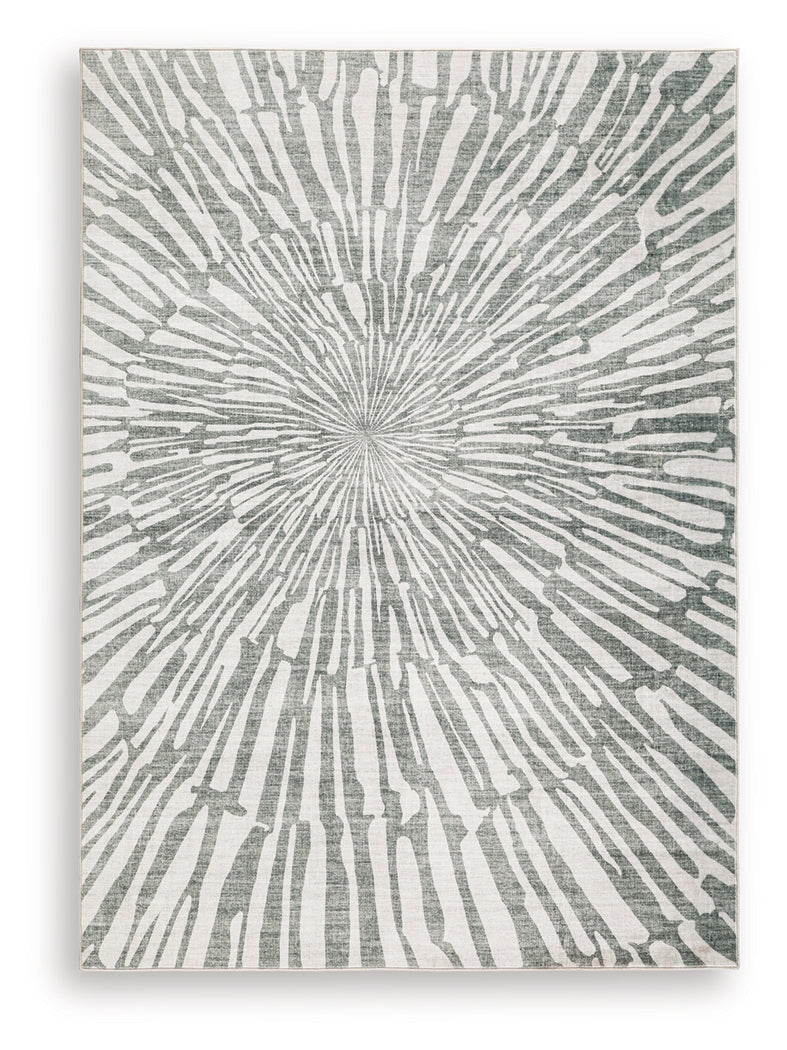 Verland Gray/White Washable Medium Rug - Ornate Home