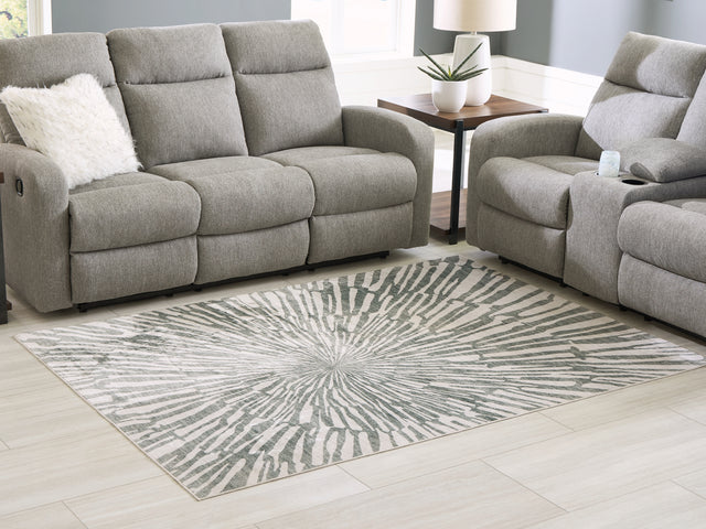 Verland Gray/White Washable Medium Rug - Ornate Home