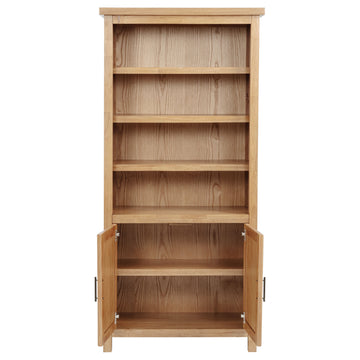 Vermes Light Ash 72-inch 2-door Home Office Cabinet Bookcase - Ornate Home