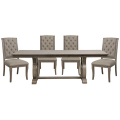 Vermillion Gray 5pc Dining Set - Ornate Home