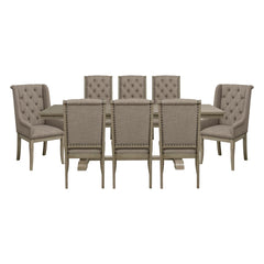 Vermillion Gray 9pc Dining Set - Ornate Home