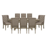 Vermillion Gray 9pc Dining Set - Ornate Home