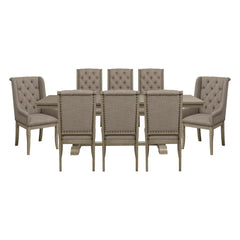 Vermillion Gray 9pc Dining Set - Ornate Home