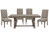 Vermillion Gray Cashmere 5-piece Dinig Table Set - Ornate Home
