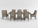 Vermillion Gray Cashmere 5-piece Dinig Table Set - Ornate Home