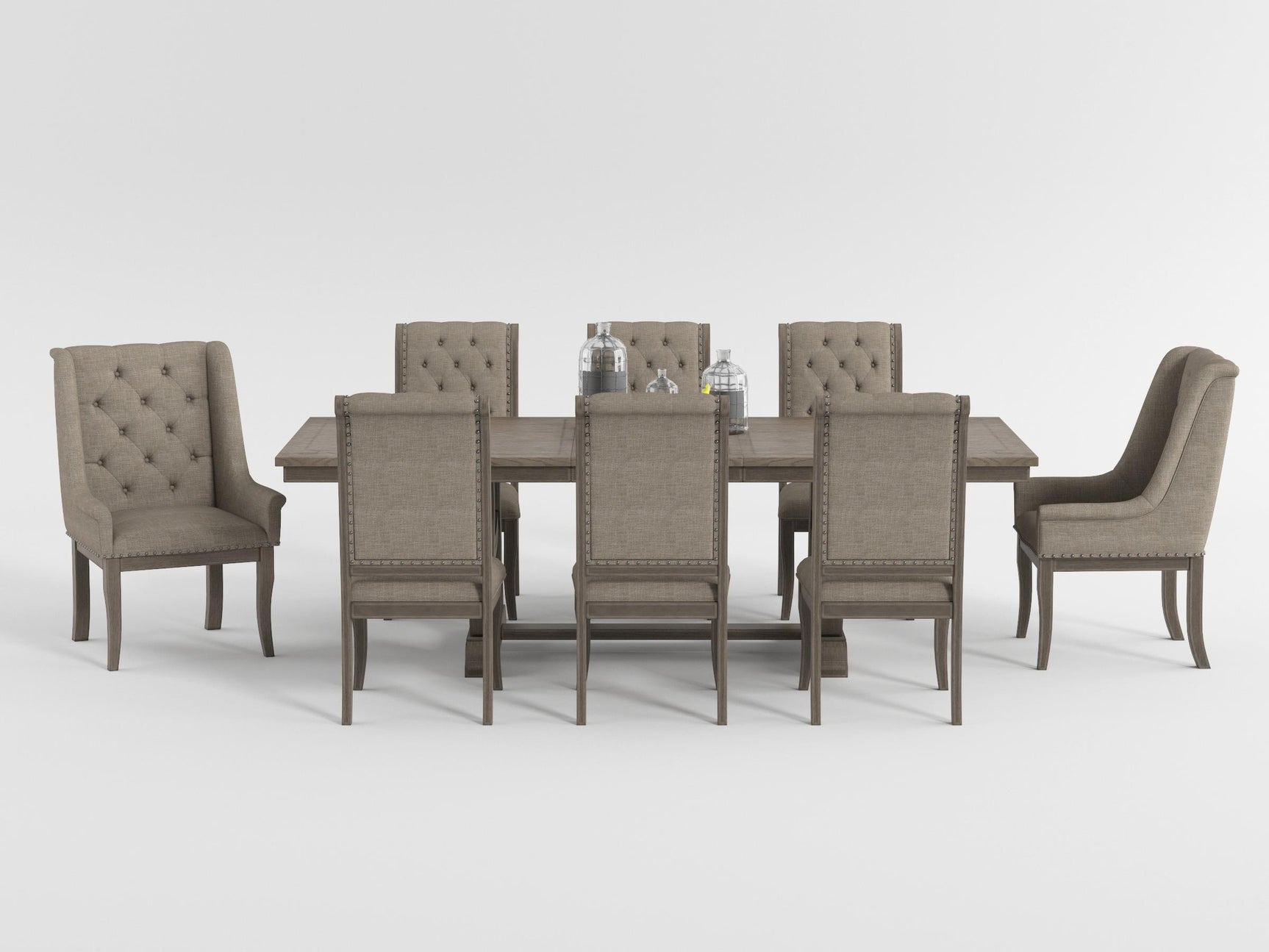 Vermillion Gray Cashmere 5-piece Dinig Table Set - Ornate Home