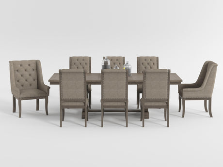 Vermillion Gray Cashmere 5-piece Dinig Table Set - Ornate Home