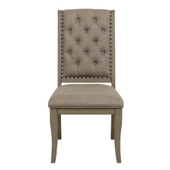 Vermillion Gray Cashmere Dining Room Side Chair (Set of 2) - Ornate Home
