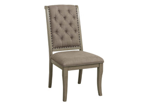 Vermillion Gray Cashmere Dining Room Side Chair (Set of 2) - Ornate Home