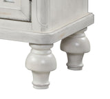 Vermont Antique White Console Cabinet - Ornate Home