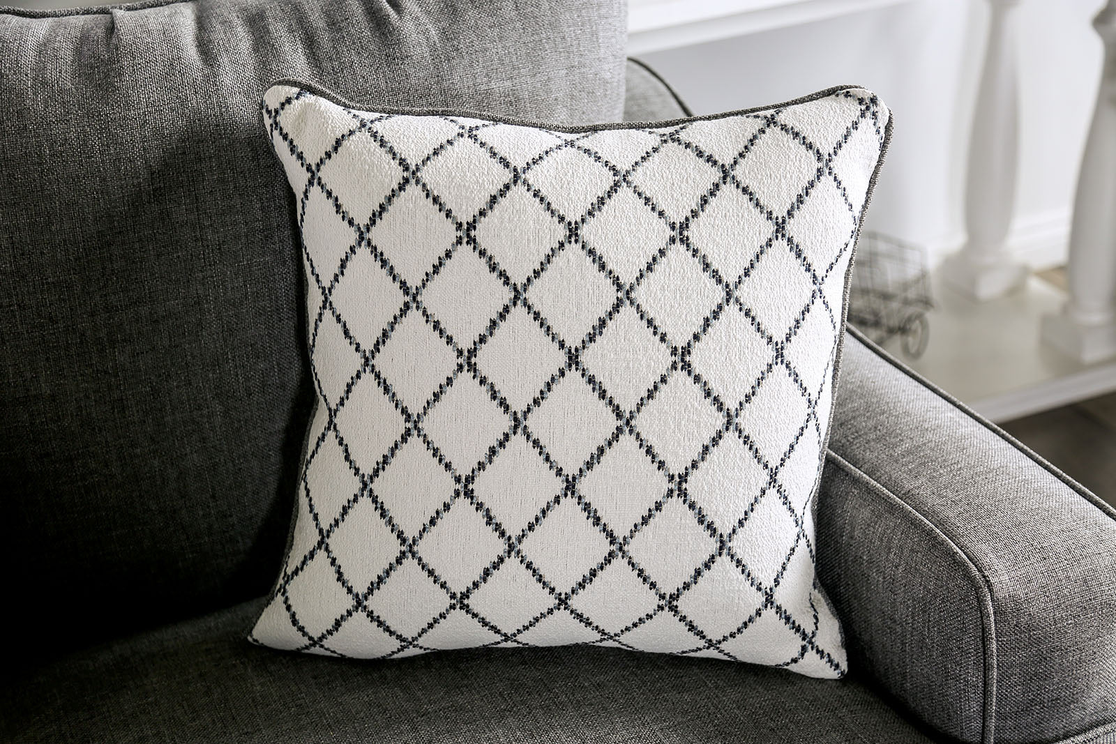 Verne Bluish Gray Loveseat - Ornate Home