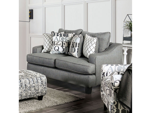 Verne Bluish Gray Loveseat - Ornate Home