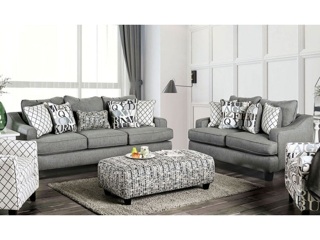 Verne Bluish Gray Sofa & Loveseat - Ornate Home