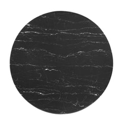 Verne Gold/Black 40" Artificial Marble Dining Table - Ornate Home
