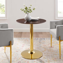 Verne Gold/Cherry Walnut 28" Dining Table - Ornate Home