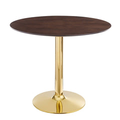 Verne Gold/Cherry Walnut 35" Dining Table - Ornate Home