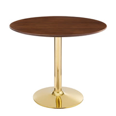 Verne Gold/Walnut 35" Dining Table - Ornate Home