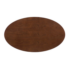 Verne Gold/Walnut 48" Oval Dining Table - Ornate Home