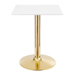 Verne Gold/White 24" Square Dining Table - Ornate Home