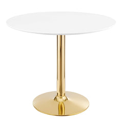 Verne Gold/White 35" Dining Table - Ornate Home