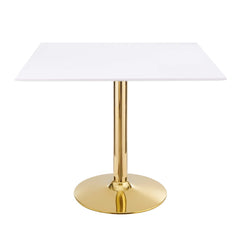 Verne Gold/White 35" Square Dining Table - Ornate Home