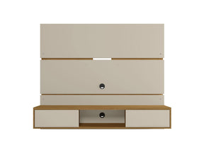Vernon 62.99 Floating Entertainment Center in Off White and Cinnamon - Ornate Home