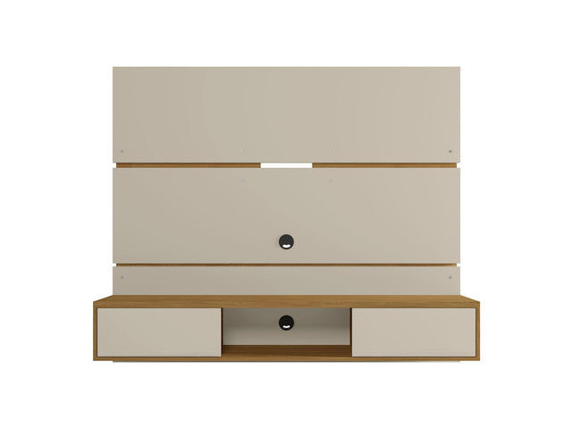 Vernon 62.99 Floating Entertainment Center in Off White and Cinnamon - Ornate Home