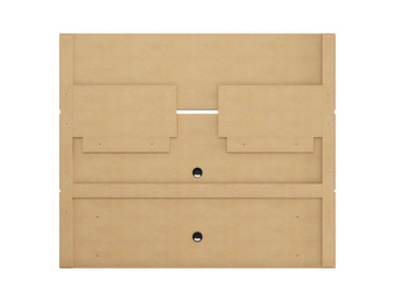 Vernon 62.99 Floating Entertainment Center in Off White and Cinnamon - Ornate Home