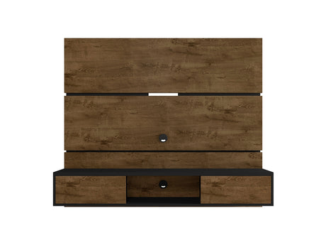 Vernon 62.99 Floating Entertainment Center in Rustic Brown and Black - Ornate Home