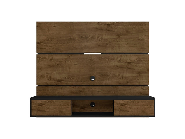 Vernon 62.99 Floating Entertainment Center in Rustic Brown and Black - Ornate Home