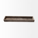Vernon Brown Large Reclaimed Wood Tray - Ornate Home