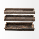Vernon Brown Large Reclaimed Wood Tray - Ornate Home