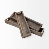 Vernon Brown Large Reclaimed Wood Tray - Ornate Home