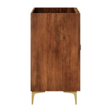 Vernon Walnut 30" Fluted Wood Vanity Cabinet Without Sink - Ornate Home
