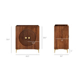Vernon Walnut 30" Fluted Wood Vanity Cabinet Without Sink - Ornate Home