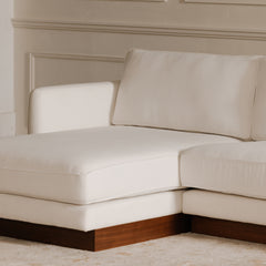 Vernon White Left Sectional - Ornate Home