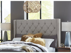 Verona Tufted Upholstered Headboard in Speckled Grey - Ornate Home